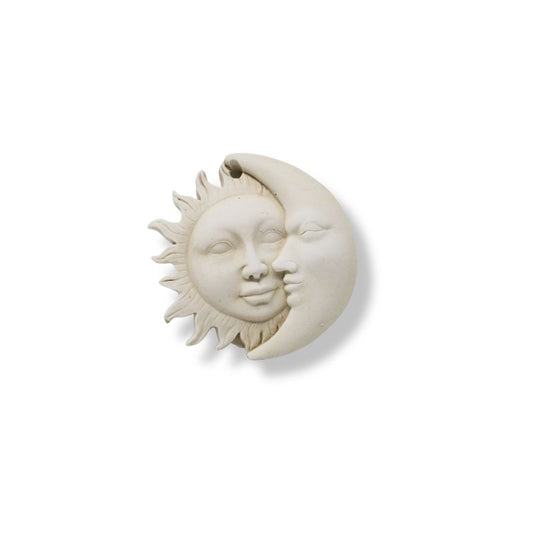 MÉDAILLON LUNE/SOLEIL AVEC FICELLE
